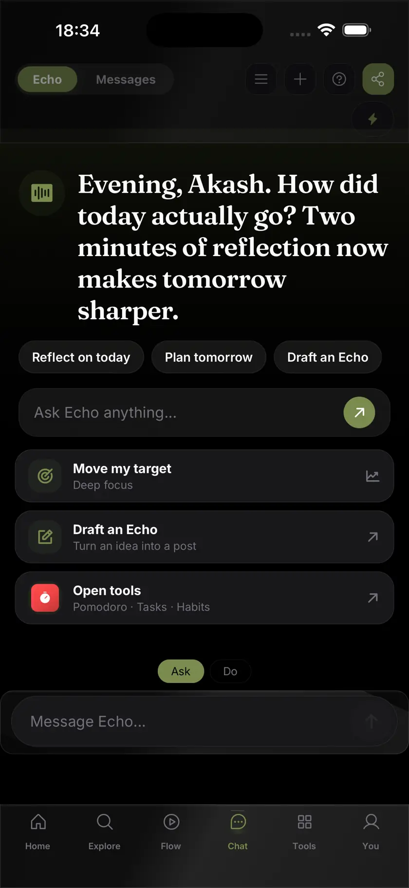 Assistant with Ask and Do modes